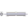 Rouleau n° 299 – arbre d'entraînement en acier-caoutchouc Ø122 mm | OEM 184.221.00 | fabricant KiJ