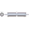 Rouleau n° 301 – arbre d'entraînement en acier-caoutchouc Ø122 mm | OEM 187.235.00 | fabricant KiJ