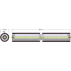 Rouleau n° 304 – rouleau en acier-caoutchouc Ø122 mm | OEM 184.223.00 | fabricant KiJ