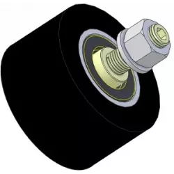 Rouleau n° 311 – rouleau porteur en acier-caoutchouc Ø90 mm pour machines Guaresi | OEM Guaresi P7301421000 | fabricant KiJ
