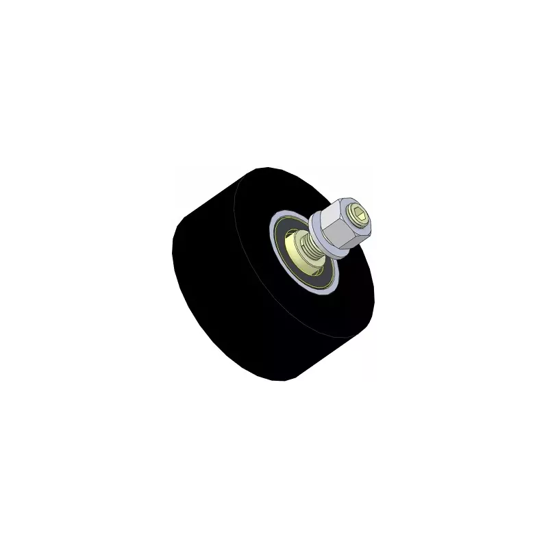 Rouleau n° 312 – rouleau porteur en acier-caoutchouc Ø110 mm pour machines Guaresi | OEM Guaresi P7300572000 | fabricant KiJ