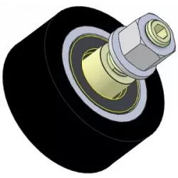 Rouleau n° 313 – rouleau porteur en acier-caoutchouc Ø80 mm pour machines Guaresi | OEM Guaresi P7714120000 | fabricant KiJ