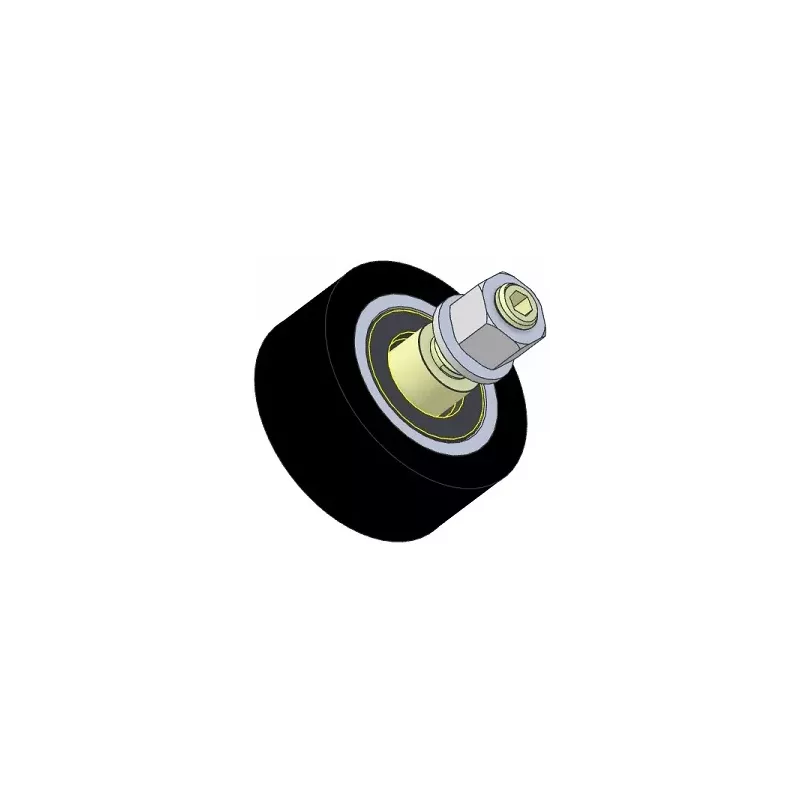 Rouleau n° 313 – rouleau porteur en acier-caoutchouc Ø80 mm pour machines Guaresi | OEM Guaresi P7714120000 | fabricant KiJ