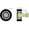 Rouleau n° 313 – rouleau porteur en acier-caoutchouc Ø80 mm pour machines Guaresi | OEM Guaresi P7714120000 | fabricant KiJ
