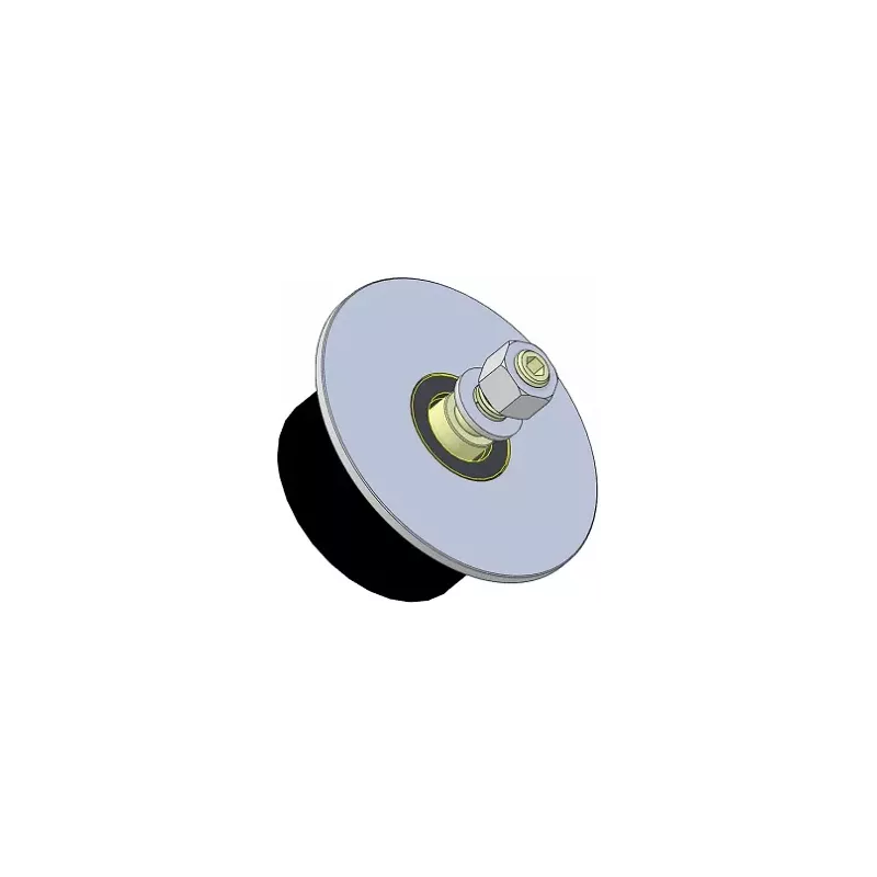 Rouleau n° 314 – rouleau porteur en acier-caoutchouc Ø90 mm pour machines Guaresi | OEM Guaresi P7708050000 | fabricant KiJ