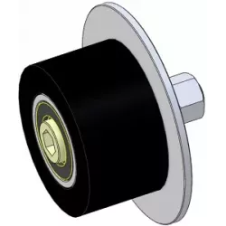 Rouleau n° 314a – rouleau porteur en acier-caoutchouc Ø90 mm pour machines Guaresi | fabricant KiJ
