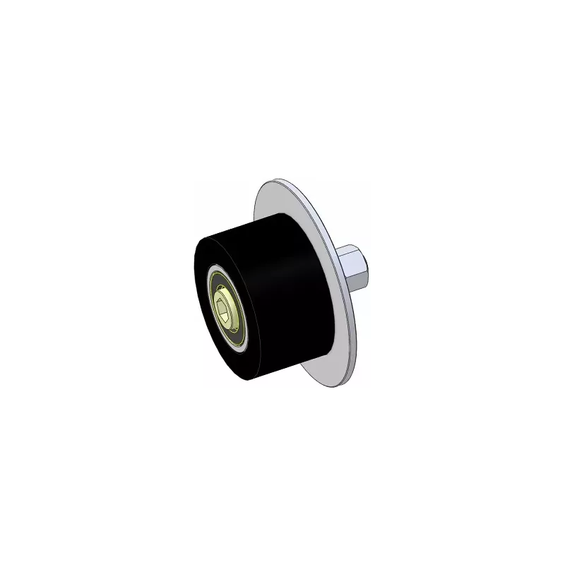 Rouleau n° 314a – rouleau porteur en acier-caoutchouc Ø90 mm pour machines Guaresi | fabricant KiJ