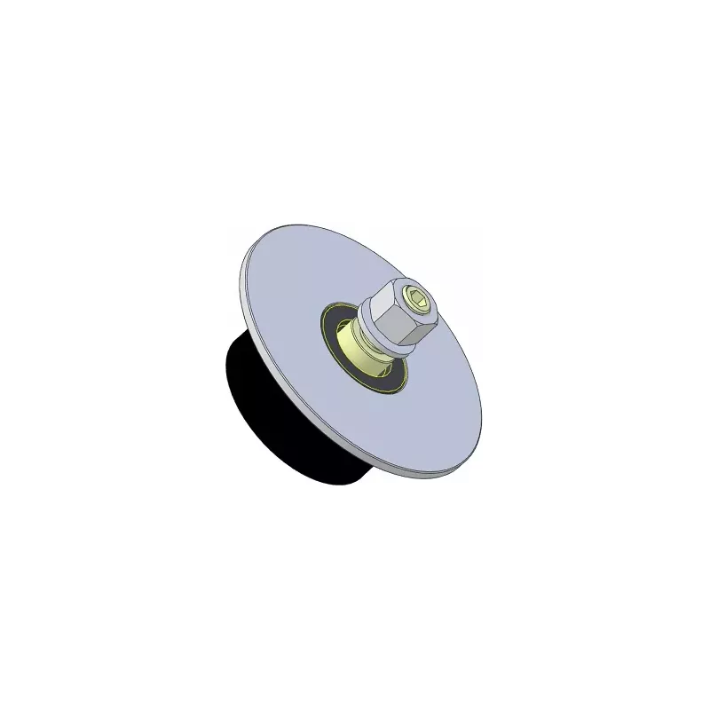 Rouleau n° 315 – rouleau porteur en acier-caoutchouc Ø80 mm pour machines Guaresi | OEM Guaresi P7755190000 | fabricant KiJ