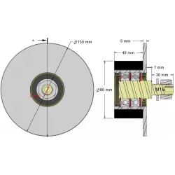 Rouleau n° 315 – rouleau porteur en acier-caoutchouc Ø80 mm pour machines Guaresi | OEM Guaresi P7755190000 | fabricant KiJ