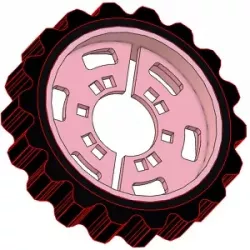 Rouleau n° 320 – rouleau d'entraînement en acier-caoutchouc Ø263 mm, pas 40 mm, pour machines Grimme | OEM Grimme 076.04048 | fabricant KiJ