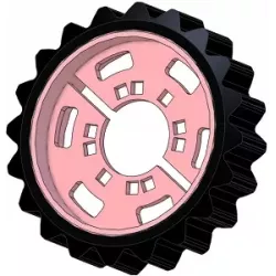 Rouleau n° 321 – rouleau d'entraînement en acier-caoutchouc Ø258 mm, pas 35 mm, pour machines Grimme | OEM Grimme 076.04047 | fabricant KiJ