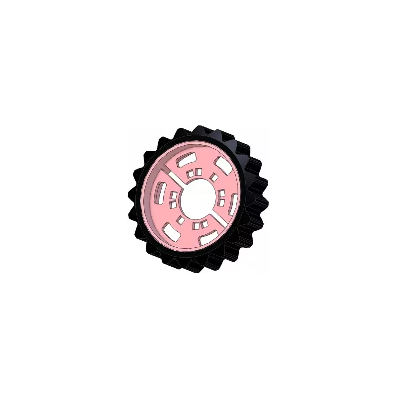 Rouleau n° 321 – rouleau d'entraînement en acier-caoutchouc Ø258 mm, pas 35 mm, pour machines Grimme | OEM Grimme 076.04047 | fabricant KiJ
