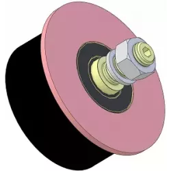 Rouleau n° 324 – rouleau porteur en acier-caoutchouc Ø110 mm pour machines Sandei | OEM Sandei D0022 | fabricant KiJ