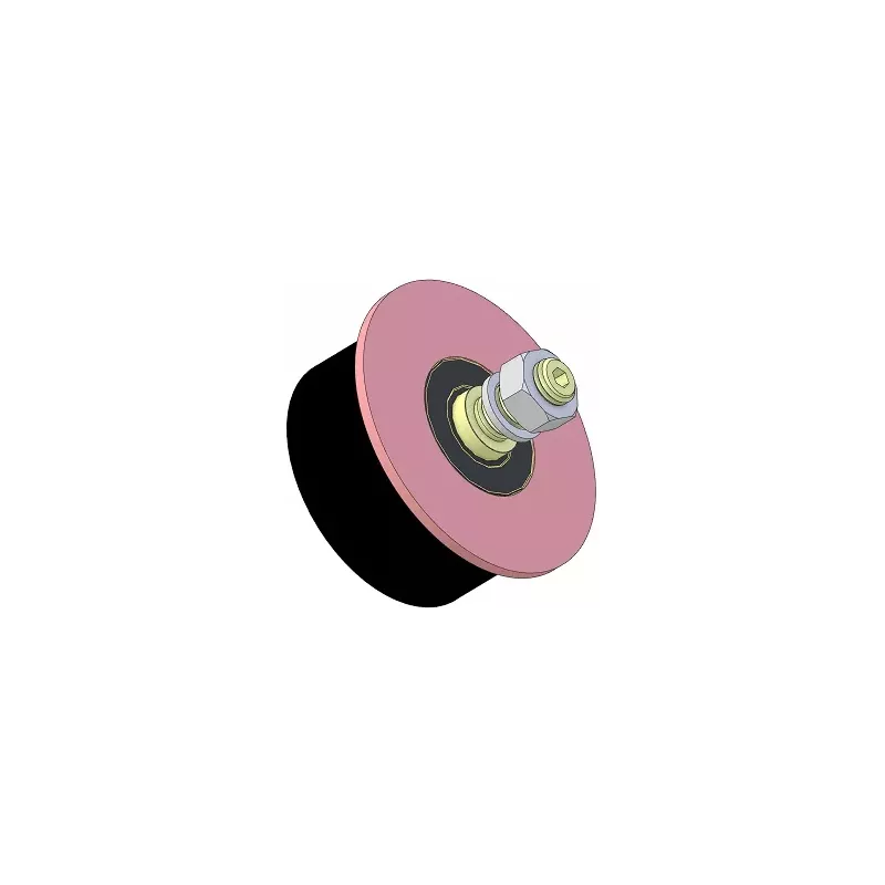 Rouleau n° 324 – rouleau porteur en acier-caoutchouc Ø110 mm pour machines Sandei | OEM Sandei D0022 | fabricant KiJ