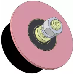 Rouleau n° 325 – rouleau de renvoi en acier-caoutchouc Ø100 mm pour machines Sandei | fabricant KiJ