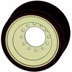 Rouleau n° 343 (régénération uniquement) – régénération : rouleau Ø360 mm | OEM 0007500240 | fabricant KiJ