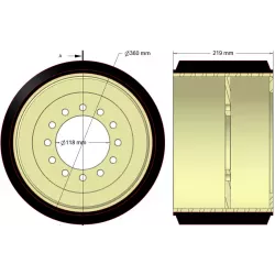 Rouleau n° 343 (régénération uniquement) – régénération : rouleau Ø360 mm | OEM 0007500240 | fabricant KiJ