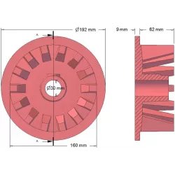 Rouleau n° 28 – rouleau d'entraînement en fonte Ø160 mm | fabricant KiJ
