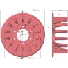 Rouleau n° 33 – rouleau d'entraînement en fonte Ø210 mm, pas 50 mm, pour machines ROPA | OEM ROPA 252054 | fabricant KiJ