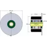 Rouleau n° 25 – rouleau en acier-caoutchouc Ø90 mm pour machines ROPA | OEM ROPA 252019, 1130004669, 252105 | fabricant KiJ
