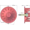 Rouleau n° 41 – rouleau de renvoi en fonte Ø172 mm, pas 40 mm, pour machines Stoll | OEM Stoll 0071590, 0190550 | fabricant KiJ