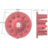 Rouleau n° 48 – rouleau d'entraînement en fonte Ø145 mm, pas 44 mm | fabricant KiJ