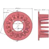 Rouleau n° 52 – rouleau d'entraînement en fonte Ø178 mm, pas 40 mm, pour machines Grimme | OEM Grimme 006.00031 | fabricant KiJ