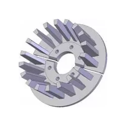Rouleau n° 55 – rouleau d'entraînement en acier Ø215 mm, pas 40 mm, pour ROPA Euro Tiger | OEM ROPA 252069 | fabricant KiJ