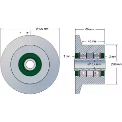 Rouleau n° 59 – rouleau de renvoi en acier Ø80 mm pour machines Reekie | OEM Reekie RSS1138 | fabricant KiJ