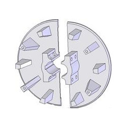 Rouleau n° 60 – rouleau d'entraînement en fonte Ø238 mm, pas 40/80 mm | OEM 000.00345 | fabricant KiJ