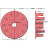 Rouleau n° 60 – rouleau d'entraînement en fonte Ø238 mm, pas 40/80 mm | OEM 000.00345 | fabricant KiJ