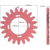 Rouleau n° 73 – rouleau d'entraînement en fonte Ø295 mm, pas 40 mm, pour machines Grimme | OEM Grimme 200.06504, 006.00294 | fabricant KiJ