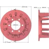 Rouleau n° 78 – rouleau d'entraînement en fonte Ø170 mm, pas 44 mm, pour arracheuse de pommes de terre Bolko Z-643 | fabricant KiJ