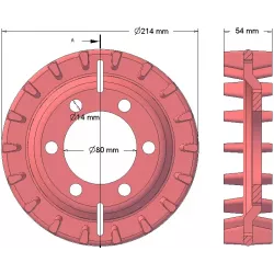 Rouleau n° 87 – rouleau d'entraînement en fonte pour arracheuse Z-609 | OEM 5609110100 | fabricant KiJ