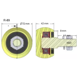 Rouleau n° 89 – rouleau secoueur en fonte Ø72 mm pour arracheuse de pommes de terre Anna Z644 | OEM Anna 5644-51-096 | fabricant KiJ