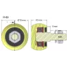 Rouleau n° 89 – rouleau secoueur en fonte Ø72 mm pour arracheuse de pommes de terre Anna Z644 | OEM Anna 5644-51-096 | fabricant KiJ