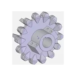 Rouleau n° 96 – rouleau d'entraînement en fonte Ø168 mm, pas 42 mm | fabricant KiJ