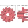 Rouleau n° 96 – rouleau d'entraînement en fonte Ø168 mm, pas 42 mm | fabricant KiJ
