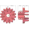Rouleau n° 98 – rouleau d'entraînement en fonte Ø168 mm, pas 36 mm | fabricant KiJ