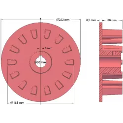 Rouleau n° 99 – rouleau d'entraînement Ø185 mm | fabricant KiJ