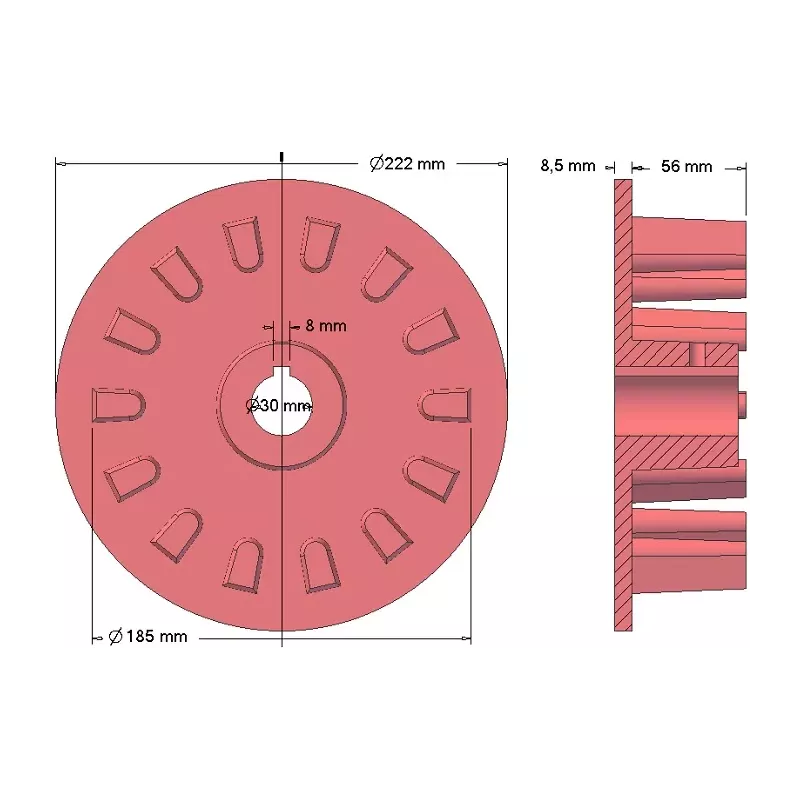Rouleau n° 99 – rouleau d'entraînement Ø185 mm | fabricant KiJ