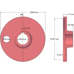 Rouleau n° 120 – rouleau de renvoi en fonte Ø204 mm pour machines Grimme | OEM Grimme 006.00538 | fabricant KiJ