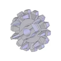 Rouleau n° 123 – rouleau d'entraînement en fonte Ø176 mm, pas 42 mm, pour arracheuse de pommes de terre Anna Z644 | OEM Anna 564438002 | fabricant KiJ