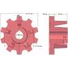 Rouleau n° 126 – rouleau d'entraînement en fonte Ø110 mm, pas 40 mm | fabricant KiJ
