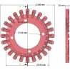 Rouleau n° 128 – rouleau en fonte Ø295 mm, pas 60 mm, pour machines Grimme | OEM Grimme 006.00295, 200.06503 | fabricant KiJ