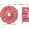 Rouleau n° 130 – rouleau d'entraînement en fonte Ø140 mm, pas 40 mm, pour machines Grimme Europa Standard | OEM Grimme 006.00089 | fabricant KiJ