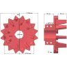 Rouleau n° 142 – rouleau d'entraînement en fonte Ø180 mm, pas 40 mm | fabricant KiJ
