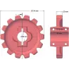 Rouleau n° 148 – rouleau d'entraînement en fonte Ø214 mm, pas 42 mm | fabricant KiJ