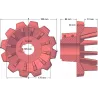 Rouleau n° 172 – rouleau d'entraînement en fonte Ø170 mm, pas 50 mm | fabricant KiJ