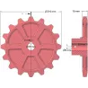 Rouleau n° 173 – roue dentée en fonte Ø210 mm pour machines Hassia | fabricant KiJ